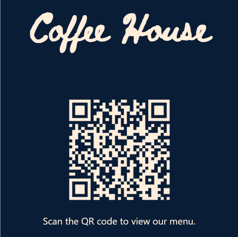 Generate the QR code of the online menu